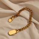 Fashion Stainless Steel Plated 18K Golden Smooth Oval Buckle Large Chunky Chain Necklacepicture10