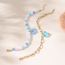 Fashion Jewelry 2 Imitation Pearl Beaded Flower Glaze Heart Shaped Pendant Bracelet Setpicture5