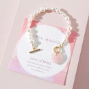 Fashion Jewelry Natural Pink Crystal HeartShaped Stone Alloy Braceletpicture5