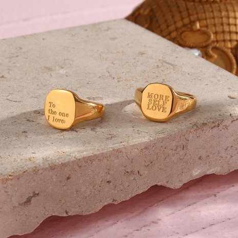Mode Englisch Buchstaben Ring Galvani 18K Gold Ring frauen Schmuck Großhandel's discount tags