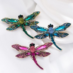 Broche de aleación de accesorios de Pin de ramillete de libélula de diamante lindo de moda