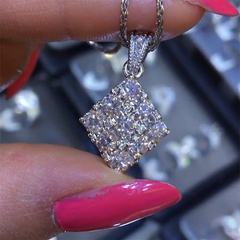 Exquisite Zircon Diamond Pendant Simple Fashion Necklace