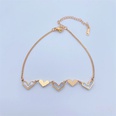 Fashion Elegant 18K Gold Plating Heart Pattern Thin Chain Titanium Steel Braceletpicture12