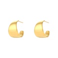 Fashion Stainless Steel Wide Surface C Type Earringspicture13