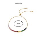 Mode Simple Rglable Gomtrique Color Incrust Zircon Cuivre Braceletpicture15