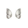 Fashion Animal Earrings Jewelry Stainless Steel Plated 18K Gold Butterfly Zircon Stud Earringspicture14