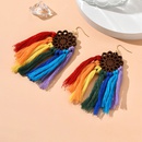 New Ethnic Style Handmade Colorful Fabric Tassel Geometric Earringspicture7