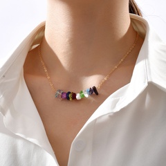 Fashion Elegant Colorful Tophus Pendant Thin Necklace for Women