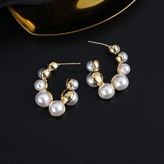 Pearl Fashion Retro 925 Silver Pin French Style Earrings