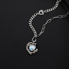 Love shaped Trend Zircon Stitching Personality Clavicle Chain