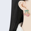 New Creative Fruit Cherry Full Diamond Retro Alloy Earringspicture9