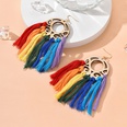 New Ethnic Style Handmade Colorful Fabric Tassel Geometric Earringspicture12