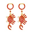 Fashion New Red Crab Rhinestone Creative Ornament Alloy Earringspicture13