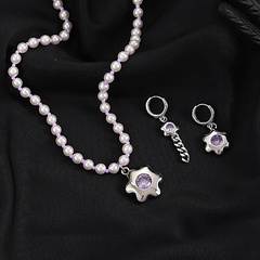 Perle Persönlichkeit Modische Zirkon Blume Anhänger Schlüsselbein Kette Halskette