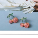 New Creative Fruit Cherry Full Diamond Retro Alloy Earringspicture11