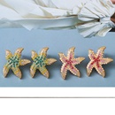 Fashion Creative Colorful Starfish Full Diamond Retro Alloy Earringspicture13