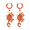 Fashion New Red Crab Rhinestone Creative Ornament Alloy Earringspicture8