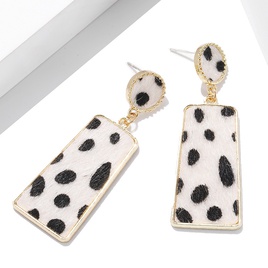 New fashion creative suede leopard geometric long earrings simple earringspicture13