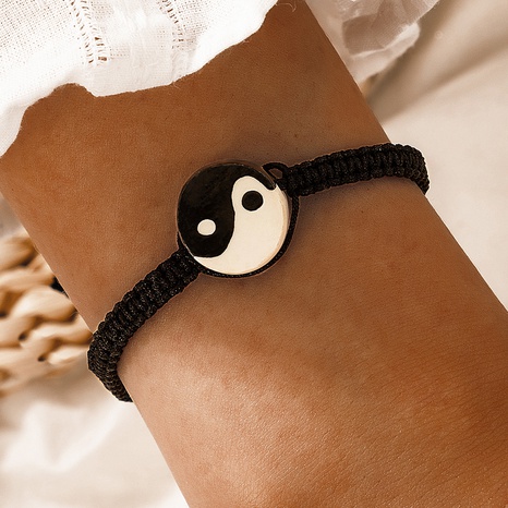 Ethnic Style Tai Chi pattern Braid Rope Adjustable bracelet's discount tags