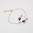 Korean simple cartoon childrens animal rice beads handwoven cat bracelet for womenpicture18