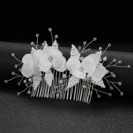 fleur de marie peigne  cheveux simple tte fleur millet perle perle noeud accessoires de mariagepicture11
