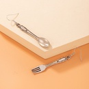 simple new style Spoon Fork Geometric Asymmetric Tableware pendant Earringspicture7