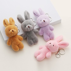 Spot Plush Rabbit Toy Doll Keychain Birthday Rabbit Key Pendants Cute Schoolbag Bag Charm