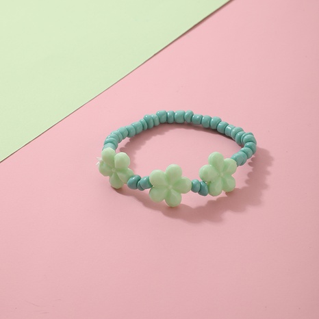 Fashion Cute Children's Ornaments Resin Flower Bead Single Layer Bracelet Avocado Pendant's discount tags