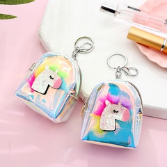 Fashion Creative Laser PVC Mini Jelly Cartoon Unicorn Coin Bag Mini Wallet Wholesale