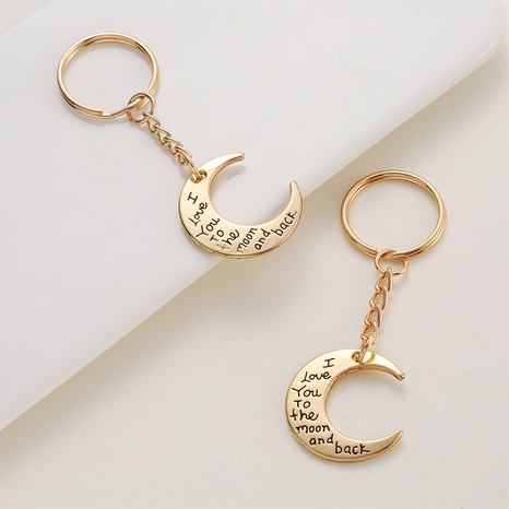 Fashion Creative Engraved Letter Alloy Keychain Pendants Holiday Small Gifts's discount tags