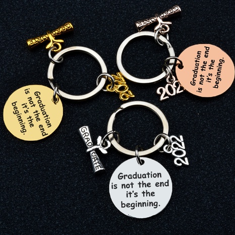 2022 Graduation Is Beginning .. Lettering Stainless Steel Keychains Graduation Season Gift's discount tags