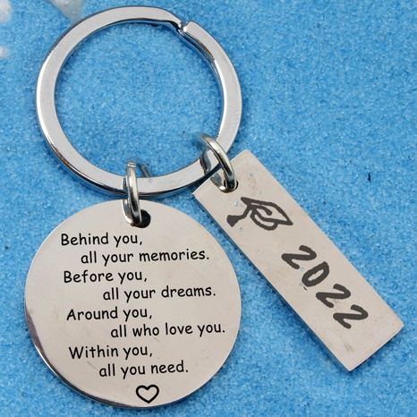 2022 Graduation Season Gift Lettering Stainless Steel Keychains's discount tags