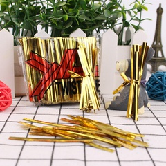 Fashion Golden Binding Cable Wedding Candy Tea Bag Packaging Tie Wire Stationery Wholesale