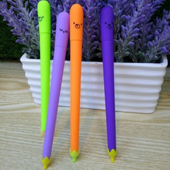 Wholesale New Eggplant Shape Gel Pen Creative Cartoon Office Signature Pen Stationery