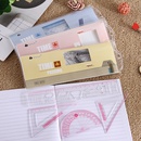 Wholesale New Simple Transparent Student FourPiece Set Ruler Sets Stationery Giftpicture3