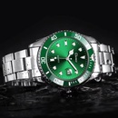 Fashion Green Alloy Steel Belt Luminous Waterproof Mens Quartz Watchpicture11