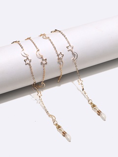 Fashion Simple Handmade Copper Star Moon Chain Eyeglasses Chain