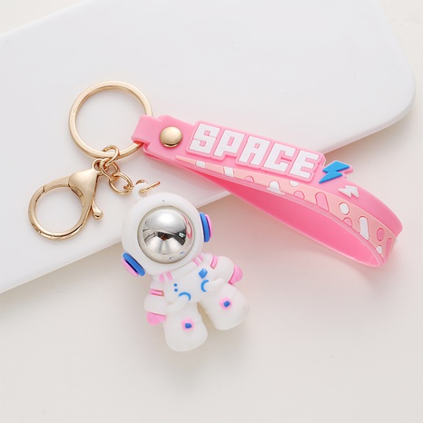 Soft Plastic Cartoon Astronaut Cute Couple PVC Small Pendant Key Ring Pendant's discount tags