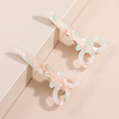 New Cute Simple Printed Acrylic Scissors shape Hair Clip