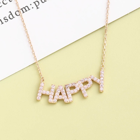 Fashion Letters  Rhinestone Pendant Inlay  Rhinestone S925 Silver Necklace's discount tags