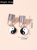 Ornament National Fashion Chinese Style Europe and America Cross Border EightDiagramShaped Appetizer HeartShape Lock Earrings Earringspicture4