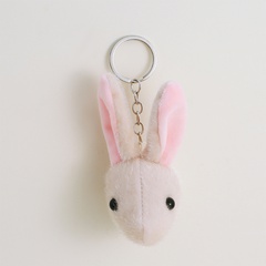 INS Style Rabbit Head Plush Pendant Keychain Cute Cartoon Change Purse Pendant Ornaments for Couple Cute Plush Rabbit