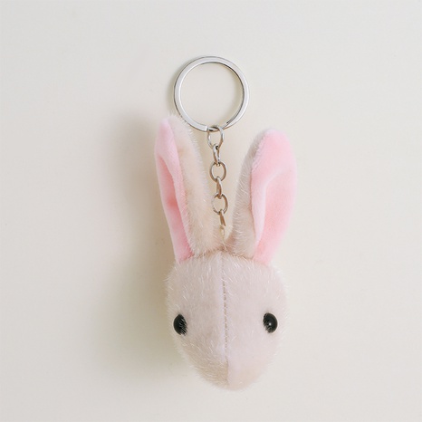 INS Style Rabbit Head Plush Pendant Keychain Cute Cartoon Change Purse Pendant Ornaments for Couple Cute Plush Rabbit's discount tags