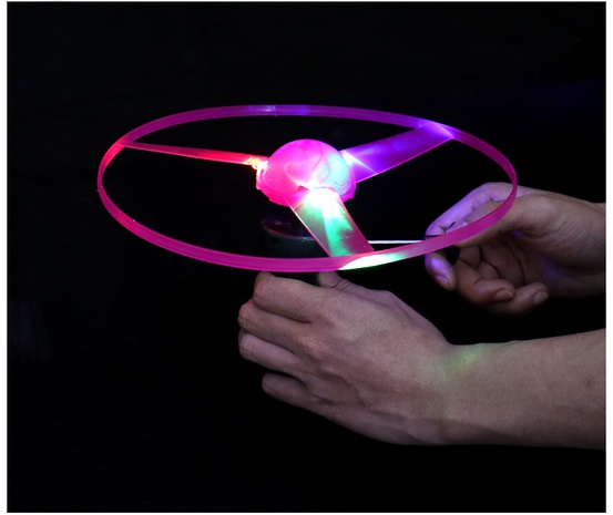 Cable luminoso UFO Frisbee 3 luces platillo volador cielo juguete para niños's discount tags
