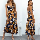 Womens Summer New Fashion Slim Sexy Floral printed Sleeveless Split Dresspicture10