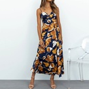 Womens Summer New Fashion Slim Sexy Floral printed Sleeveless Split Dresspicture5