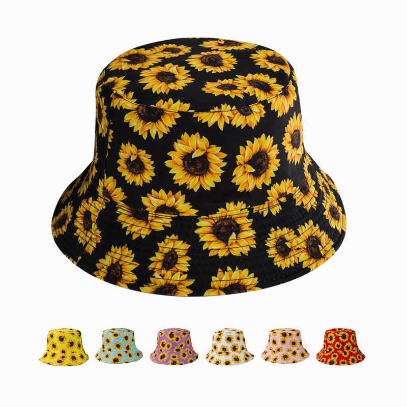 Fashion New Sunflower Bucket Hat Male and Female Sun Protection Hat