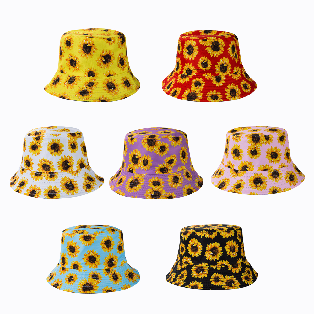Fashion New Sunflower Bucket Hat Male and Female Sun Protection Hatpicture1