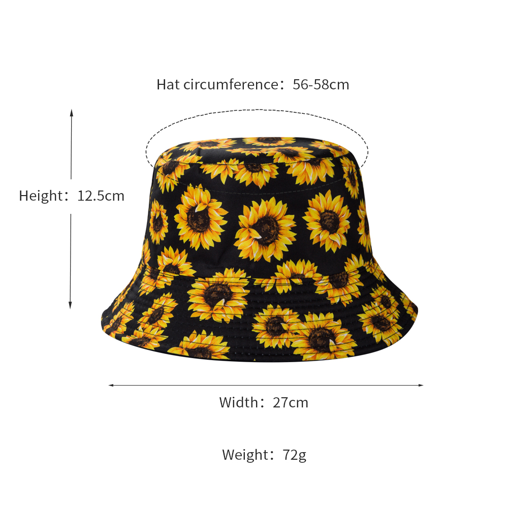 Fashion New Sunflower Bucket Hat Male and Female Sun Protection Hatpicture2