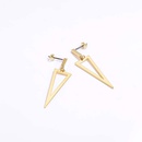 Mode Einfache Dreieck Form Galvani 18K Gold Kupfer Ohrringepicture6
